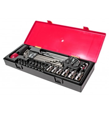 Набор инструментов 40 предметов TORX, HEX (ключи, головки) в кейсе JTC